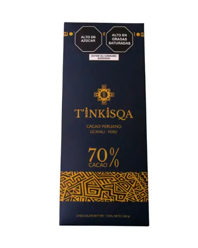 chocolate Bitter al 70% con maní 100g