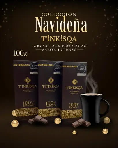 Pack de  3 tabletas de chocolate puro para taza (100gr c/u) + envío gratis