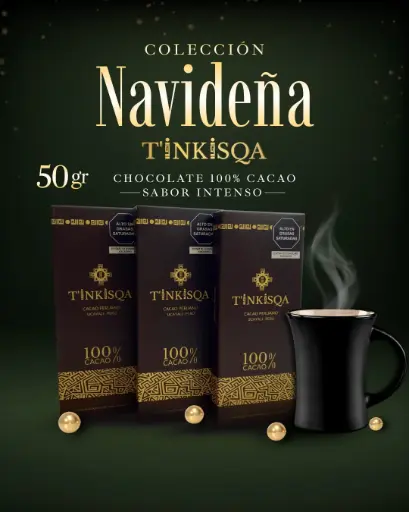 Pack 3 tabletas de chocolate puro para taza (50gr c/u) + delivery gratis